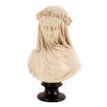 After Antonio Frilli/The Veiled Bride/signed A Filli, Firenze, Italy, on a socle base,