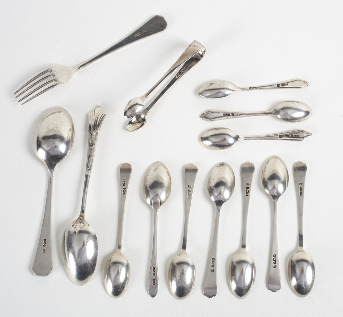 Sundry silver teaspoons etc. - Image 2 of 2