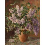 Alexei Nikolsky (Russian 1889-1975)/Vase of Lilac Blossom/signed and dated 1949/oil on canvas,