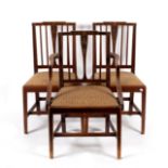 Two Edwardian side chairs and the matching armchair/Provenance: The Estate of the late Sir John and