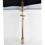 A brass cased marine barometer with gimbals, JLBF, 16-22, RN Destosso, Lisbon,