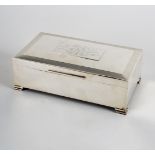 A silver cigar box, Thomas Fattorini Ltd.