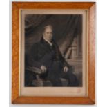 G R Ward after Frederick R Say/Portrait of John Smith, seated/engraving with facsimile signature,