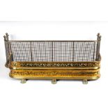 A Regency brass D-shaped fender, 89cm wide and a low nursery fender,