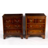 An 18th Century style walnut bedside chest,