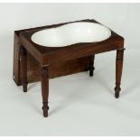 A Victorian mahogany bidet,