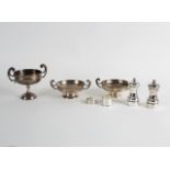 A silver tazza and a pair of comports, William Hutton & Sons Ltd.