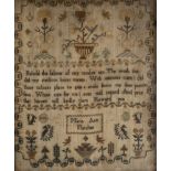 A George III needlework sampler, worked by Maria Ann Fletcher, 1808,