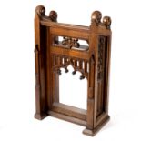 A 19th Century oak prayer desk of Gothic design,