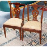 A pair of George III style children's dining chairs with splat backs/Provenance: The Estate of the