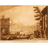 Richard Earlom after Claude Lorraine/Liber Veritatis/three mezzotint engravings,