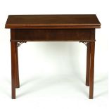 A Chippendale period mahogany tea or card table,