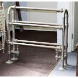 A vintage chromed radiator/towel rail,