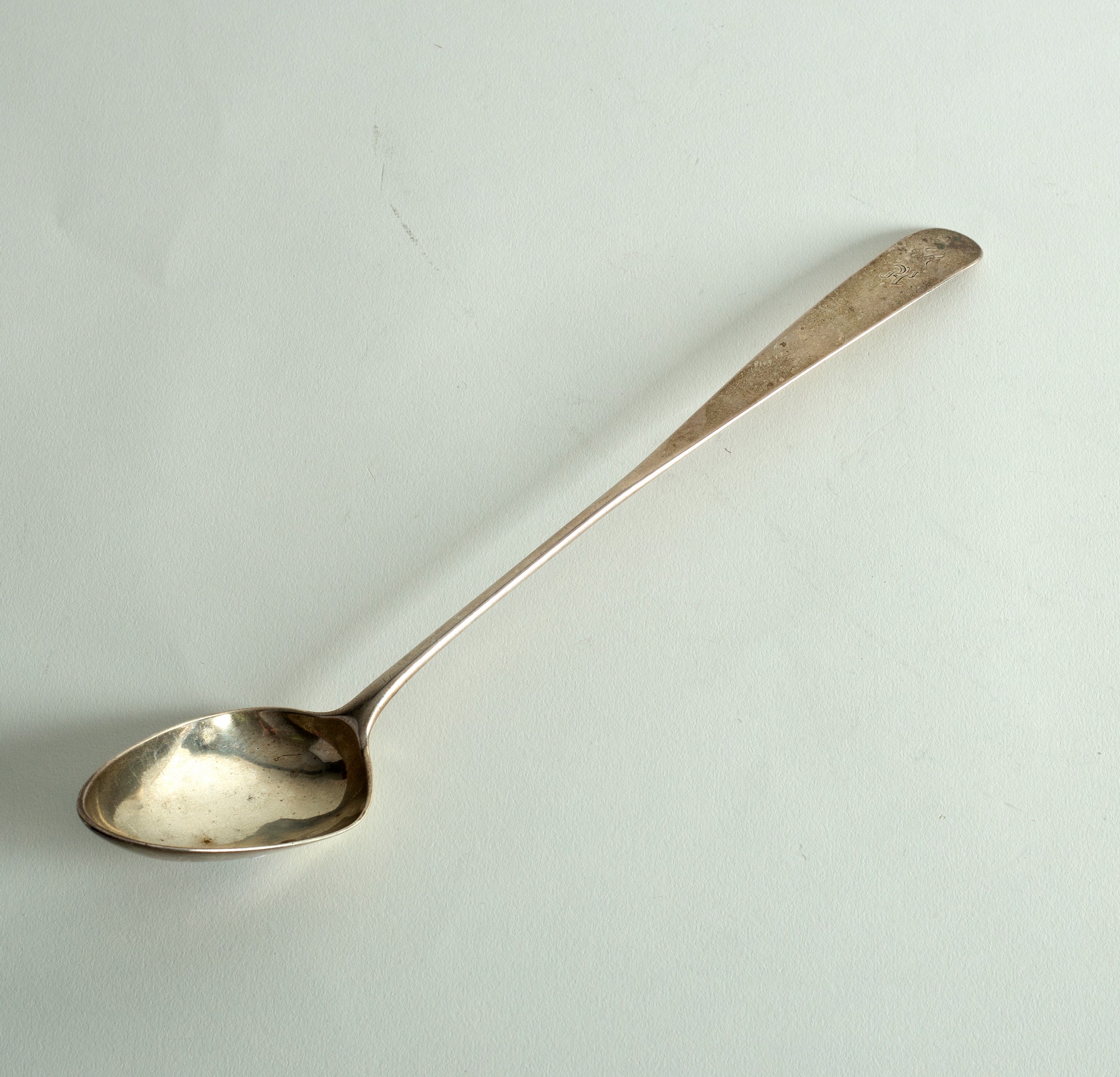 A Scottish silver basting spoon, RG,