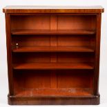 A mahogany open bookcase,