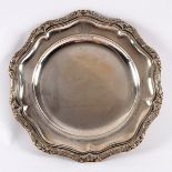 A Danish dinner plate by Michelsen, the raised reeded border with grapes and vines,