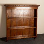 An oak hanging book shelf, 85.