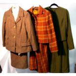A tweed check suit,