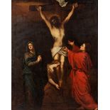 18th Century Italian School/The Crucifixion/with Mary, Mary Magdalene and St John/oil on canvas,