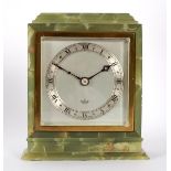 An Elliott mantel clock in an onyx case,