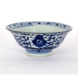 A Chinese Straits ware style blue and white bowl,