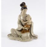 A Chinese pottery figure by Liu Zemian of Destiny Minou (a character from the nine songs)