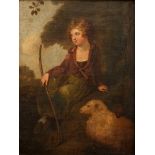 Attributed to Thomas Stothard (1755-1834)/Young Shepherdess/oil on panel, 25.