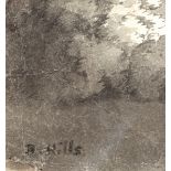 Robert Hills (British 1769-1844)/Village Landscape/cattle in the foreground/signed/pen,