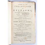 Webb (T) A New Select Collection of Epitaphs, 2vols.
