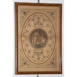 Cipriani after Bartolozzi/Industrious Putto/two stipple engravings within foliate surround,
