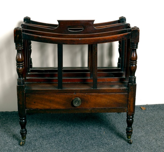 A Regency mahogany music Canterbury, fitted a drawer, - Image 2 of 2