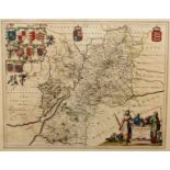 Johannes Blaeu (1650-1712)/Glocestria Ducatus Vulgo Gloucestershire/coloured engraved map,