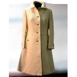 A Mary Donan double-breasted wool crepe coat,