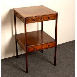 An early 19th Century mahogany table fitted two drawers,