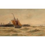 Thomas Bush Hardy (British 1842-1897)/Off Calais/signed/inscribed and dated 1884 lower