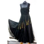 A Mary Donan evening dress in slub silk,
