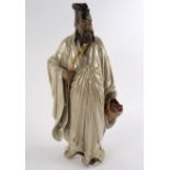 A Chinese pottery figure by Liu Zemian of Su Dongpo, great writer, painter and calligraphist,