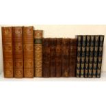 Wyss (JD) The Swiss Family Robinson, eight other leather bound volumes and Barrie (JM) Works of,