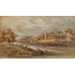 James W Ferguson/Abbey/Castle Ruins/a pair/watercolours,