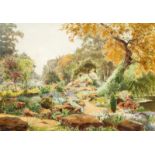 Cyril Ward (British 1863-1935)/Views of the Garden at Sandringham/a pair/signed lower