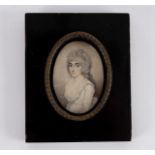 Late 18th Century English School/Portrait Miniature of a Lady/half-length,
