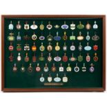 A collection of sixty-three enamel racing badges, The Racecourses of Britain,