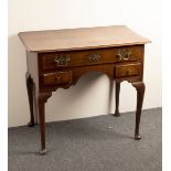 A George II oak side table, circa 1750,