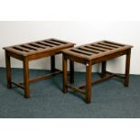 A pair of Victorian luggage racks, 68.