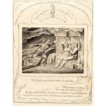 William Blake (British 1757-1827)/Illustrations of the Book of Job 'And I only am Escaped to Tell