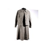 A Mary Donan dress and jacket in grey and black and a Mary Donan heather tweed dress and jacket