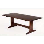 Fred Gardiner (British 1890-1963), an oak refectory type dining table,