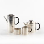 Walker & Hall, Sheffield, a four-piece silver plated tea and coffee service,