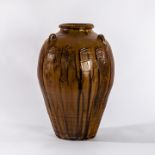 Mike Dodd, a large amphora type vessel with three lug handles, impressed mark,