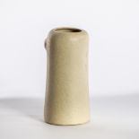 Eileen Lewenstein (British 1925-2005), a cream matt glaze cylindrical vase, impressed mark, 14.